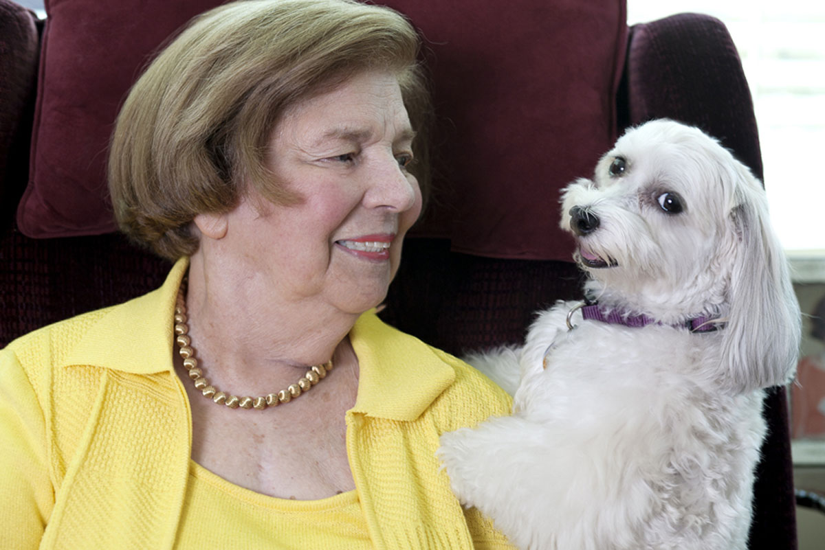 Belmont Village Pets Stories Sue Dorskind and Buttons