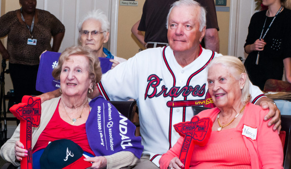 Retired Atlanta Braves player, Jim Nash with Belmont Village Residents
